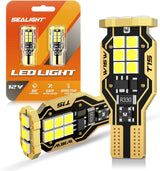SEALIGHT 194 LED Bulb 6000K White 10-Pack – Crisp Daylight White Interior for Easier Document and Map Reading on the Go