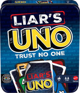 Mattel Games Liar's UNO Card Game in Travel Tin – Clever Birthday Gift for Her, Bluffing Party Game for Friends and Family
