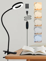 LampDepot Sleek Clip-On LED Lamp for Uncluttered Desks – Neutral Finish Adjustable Task Light for Intentional Spaces