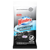 Windex Auto Wipes for Family Cars – Streak-Free Clean for Windows, Screens, and Fingerprints from Kids and Pets, 25 Count