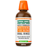 TheraBreath Whitening + Oil Blend Rinse – SLS-Free, Paraben-Free, and Dye-Free Mouthwash for Safer Daily Oral Care, 16 Fl Oz