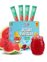 Klass Aguas Frescas Drink Mix Packets | Desk-Side Focus Beverage for Workdays | Sugar-Free Aguas Frescas Variety Pack (40 Stick Packs)