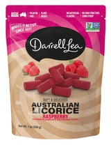 Darrell Lea Soft Australian Licorice – Resealable 7 oz Raspberry Chewy Candy for Holiday Stocking and Hostess Gifts