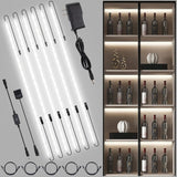JUSJUBR LED Shelf Lights, Thoughtful Housewarming Gift for Home Decorators, Dimmable Cabinet Strip Lights