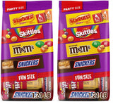 M&M'S Peanut, SNICKERS, STARBURST & SKITTLES Fun Size Halloween Candy Variety Pack for Kids' Trick-or-Treat Night, 19.44 oz Bulk Bag