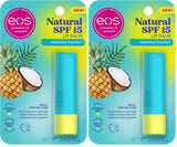 eos Natural SPF 15 Lip Balm – Pineapple Coconut – Hypoallergenic Dermatologist-Recommended Lip Sunscreen for Sensitive & Allergy-Prone Skin, 0.14 oz