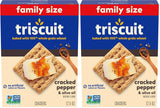 Triscuit Cracked Pepper & Olive Oil Crackers – Sturdy Cracker for Camping and Outdoor Appetizer Plates