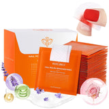 Modelones Nail Polish Remover Pads – Spa Night Self-Care Ritual, Lemon Osmanthus Scented Hydrating Acetone Wipes