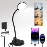 LUMINOAK PureForm LED Desk Lamp – Minimalist Matte Black Task Light for Intentional Workspaces, Touch Dimmable