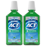 ACT Restoring Alcohol-Free Fluoride Mouthwash 33.8 oz for Nightly Self-Care Routine, Mint Burst Enamel Strengthener