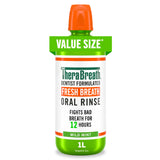 TheraBreath 1 Liter Oral Rinse Perfect for Households Seeking Long-Lasting Value, Mild Mint