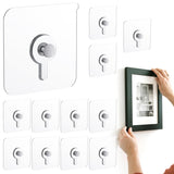 AOKWIT Adhesive Picture Hooks – Clean Minimalist Wall Display, Transparent No-Drill Hangers for Framed Prints