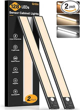 Gritin Under Cabinet Lighting - Hands-Free Motion Sensor Night Light for Stairwell and Bathroom Pathway