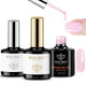 A3 Baby Pink Gel Builder with Base Top Coat - 0.5 Fl Oz (Pack of 3)