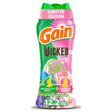 Gain In-Wash Scent Booster Beads Wicked: For Good Limited Edition Family Safe Laundry Freshener for Kids Clothes and Nursery Bedding, Wonderfullest Woods & Beautifical Blossom 12.2 oz