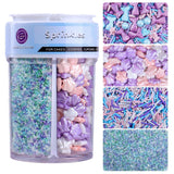 SUGAR BAY Gold Silver White and Black Pearl Sprinkles Set – Elegant Birthday Gift for Her, Edible Cupcake and Cake Topping for Home Bakers