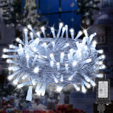 CozyAura Fairy Lights Plug in – Living Room Aesthetic & Fireplace Mantle Glow, 8 Modes Dimmable String