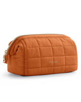BAGSMART Puffy Makeup Pouch – Simple Neutral Cosmetic Organizer for Clutter-Free Vanities