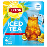 Lipton Iced Tea Bags Unsweetened – Guilt Free Hydration Companion for Daily Self Care Routine, 24 Count Box