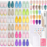 Beetles Press on Nails Kit – Work From Home Ready Manicure, Snag Free Short Almond Press On Nails That Won't Catch on Keyboards