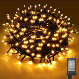 LuminexGlow Outdoor Fairy Lights 100 LED IP44 Waterproof String Lights, Mains Powered 8 Mode Twinkle Lights for Patio Roofline Fence