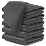 ClearVue Microfiber Cloths – Minimalist Black Glass Cleaning Cloths, Reusable 6-Pack for Clean Homes