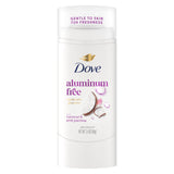 Dove Aluminum Free Coconut and Pink Jasmine Deodorant 2.4 oz Stick Sensitive Skin Irritation Free Daily Wear