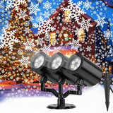 [Brand] 360° Rotating Snowfall Projector – Weatherproof Outdoor Yard and Driveway Lighting