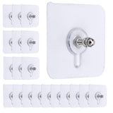 TALA Decor Self-Adhesive Picture Hooks – Minimalist Wall Mounting for Clutter-Free Living Spaces, Invisible Clear Hooks 20 Pack