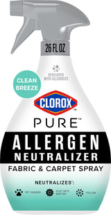 Clorox PURE Allergen Neutralizer Fabric Spray for Safer Indoor Air, Plant-Based Formula Without Flammable Propellants
