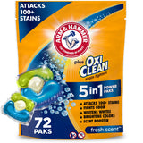 Arm & Hammer Plus OxiClean 5-in-1 Laundry Detergent Power Paks for Home Office Managers, Quick Drop-and-Go Laundry Paks