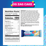 Pure Protein Zig Zag Cake Protein Bars – Mindful Snack for Your Wellness Routine, 19g Protein with Only 3g Sugar