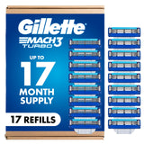 Gillette Mach3 Razor Refills for Men, 12 Count Cartridges for the Minimalist Grooming Drawer