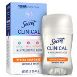 Secret 100-Hour Protection Deodorant – pH-Balanced Invisible Solid for Your Nightly Self-Care and Relaxation Routine