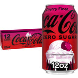 Coca-Cola Zero Sugar Cherry Float Soda Cans – Guilt-Free Self-Care Treat for Mindful Relaxation Routines, 12 fl oz, 12 Pack