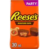 REESE'S Miniatures Milk Chocolate Peanut Butter Cups – Clutter-Free Stash for Sweet Cravings, Single Bag Snack 30 oz