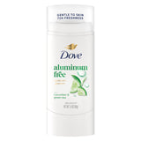 Dove Aluminum Free Deodorant Stick Cucumber & Green Tea – Hydrating Self-Care for Sensitive Underarm Skin with Prebiotic Glycerin 2.4 oz