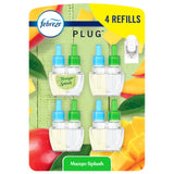 Febreze Plug In Scented Oil Refill – Juicy Summer Peaches Home Fragrance for Entryway First Impressions and Hallway Atmosphere, 4 Pack