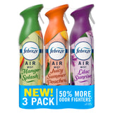 Febreze Air Mist for Kids' Rooms – Non-Toxic Odor Fighter, Lilac Sunrise Summer Peaches Mango Splash 3-Pack