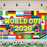 World Football Tournament Cup Celebration Backdrop 43x71 Inch Surprise Birthday Gift for Mom Vibrant Sports Fan Housewarming Present