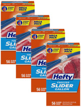 Hefty Slider Quart Freezer Bags – Travel-Sized Freezer Storage for Hotel Mini-Fridges and Overnight Stays