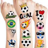 Kids Soccer Theme Tattoo Stickers – 96 Pre-Cut Sheets for Classroom Rewards and Goody Bags