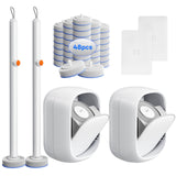 Disposable Toilet Cleaning System - Designer Wall-Mounted Toilet Brush Caddy for Coordinated Bathroom Aesthetic