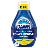Dawn Platinum Plus Lemon Dish Spray – Grill Degreaser for Backyard Barbecues and Patio Cookouts, 16 Fl Oz