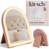 Kitsch Arch Vanity Mirror – Focused Home Office Glow, Rechargeable LED Mirror for Video Calls and Daily Prep