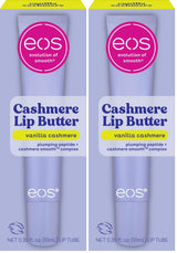 eos Cashmere Lip Butter – Thoughtful Birthday Gift for Her, Plumping Peptide Lip Moisturizer with Vanilla Cashmere Scent