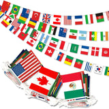 WorldBurst International Country Flag Banner – 95ft Weather-Resistant Bunting for Rooftop and Garden Events