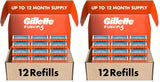 Gillette Fusion5 Men's Blade Refills – Comfortable Grooming for Your Morning Wellness Practice