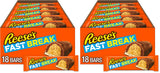 REESE'S FAST BREAK Peanut Butter Nougat Bars – Housewarming Gift Basket Filler, 1.8 oz Individually Wrapped Milk Chocolate Bars