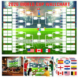 YANGALOOP World Cup 2026 Prediction Poster – Holiday and Housewarming Gift for Men, Boys Bedroom Wall Decor with Country Name Stickers